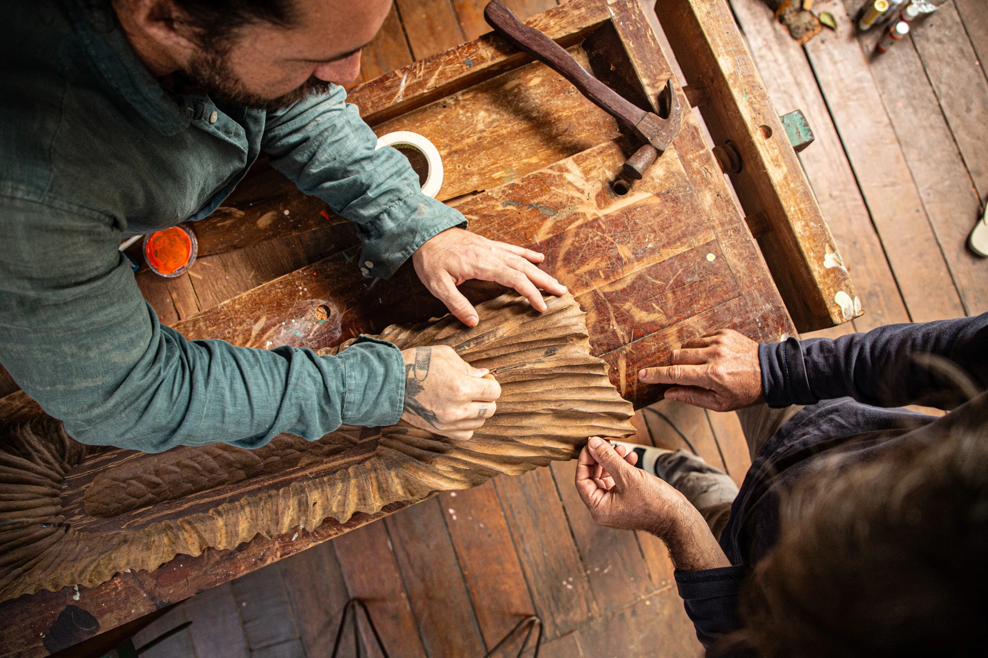 Trabalho manual na oficina